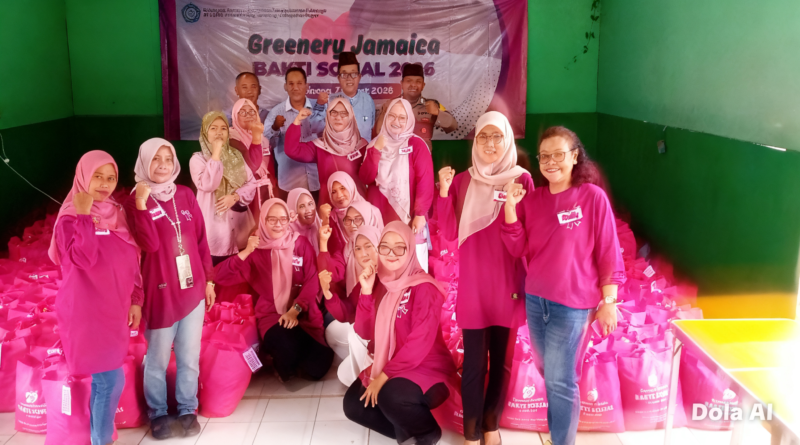 Perumahan Greenery Jamaica RT 08 RW 08 Kelurahan Pondok Rajeg Adakan Bakti Sosial 2026 Melalui Pembagian Sembako